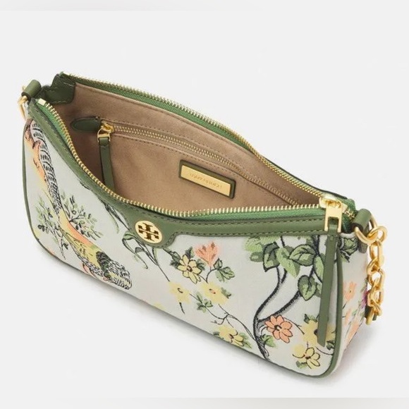 NWT- TORY BURCH T-MONOGRAM BROCADE STUDIO CONVERTIBLE BAG - Picture 2 of 11